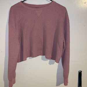 WILD FABLE CROPPED LONG SLEEVE WAFFLE KNIT
